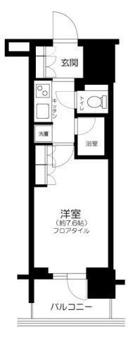 ブランズ文京本駒込(1K/2階)の間取り写真