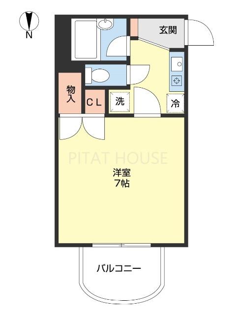 メゾン十番丁(1K/2階)の間取り写真