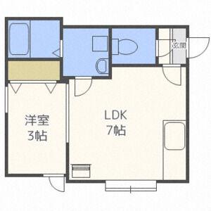 パークソレイユ(1LDK/3階)の間取り写真