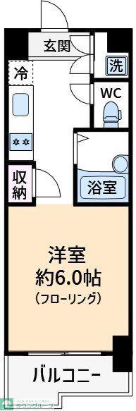 ルーブル文京音羽(ワンルーム/5階)の間取り写真