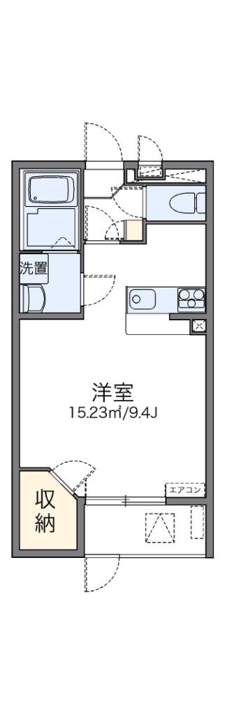 レオネクストエクレール北今市(1K/1階)の間取り写真