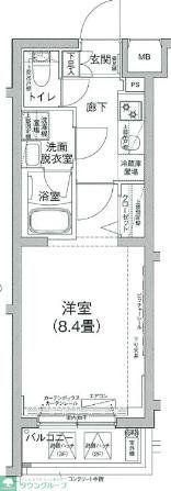 アイルプレミアム笹塚ウエスト(1K/3階)の間取り写真