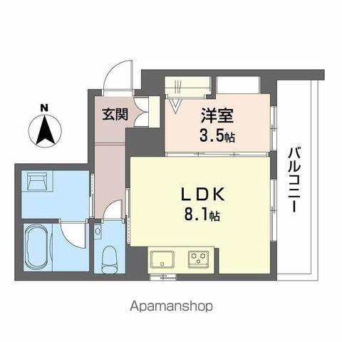 プロキオン大濠(1LDK/2階)の間取り写真