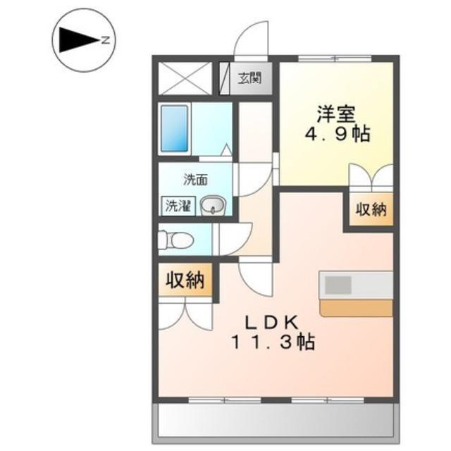 ＪＲ和歌山線 打田駅 徒歩10分 2階建 築15年(1LDK/2階)の間取り写真