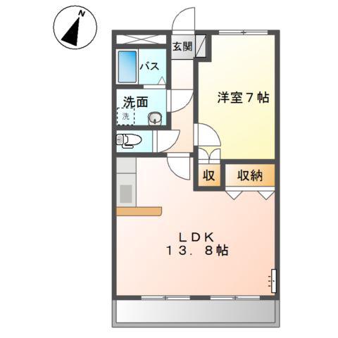 リーベンブルグ(1LDK/1階)の間取り写真