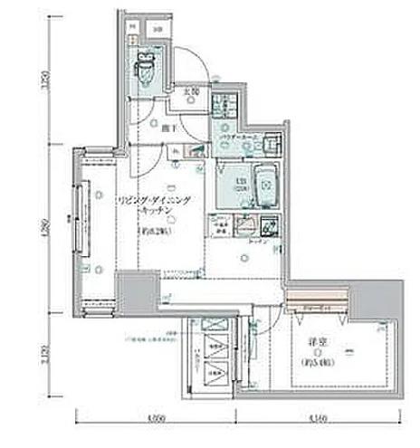 GENOVIA錦糸町SKYGARDEN(1LDK/8階)の間取り写真
