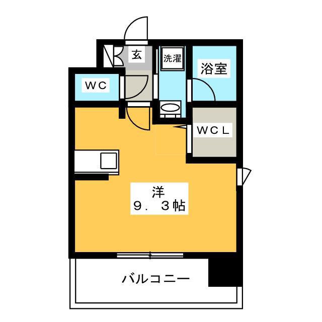 エンクレスト博多REY(ワンルーム/12階)の間取り写真