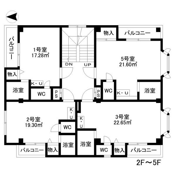 ベルメゾン上新庄(ワンルーム/5階)の間取り写真