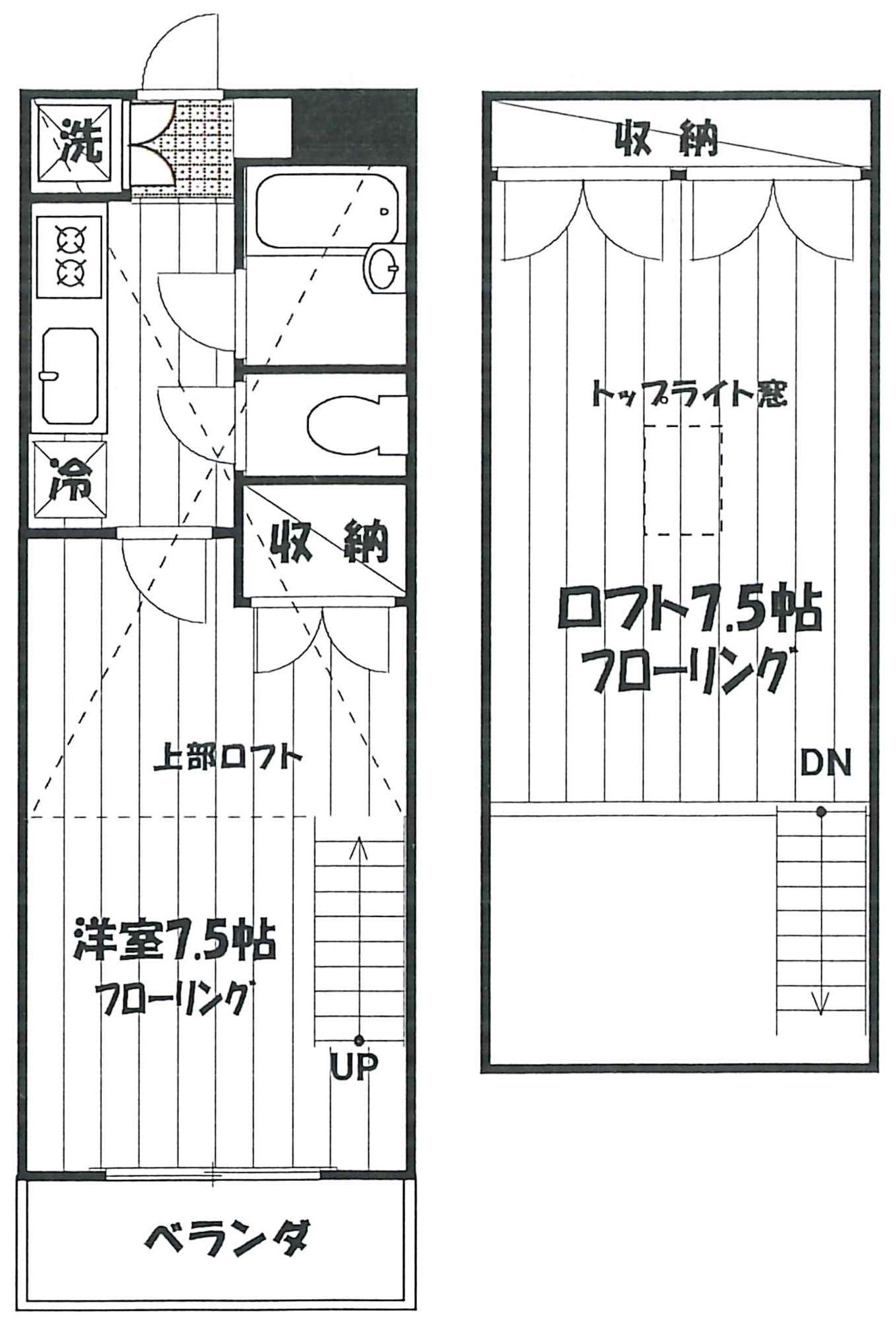 ハイツ エムアイ(1K/2階)の間取り写真