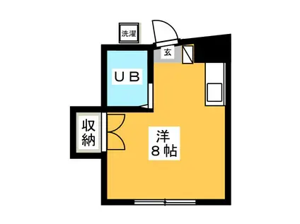 田島コーポ(ワンルーム/2階)の間取り写真