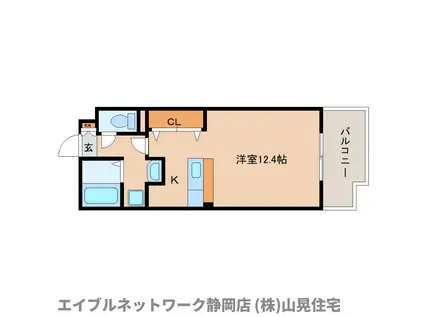 グランストークLOCO(ワンルーム/1階)の間取り写真