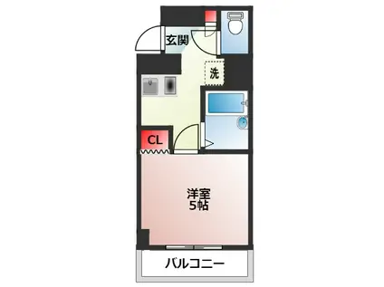 フォレストヴィラ・ひまわり(1K/4階)の間取り写真