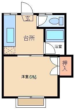 コーポ紫苑(1K/2階)の間取り写真