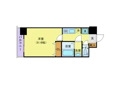 NASIC仙台東口(1K/2階)の間取り写真