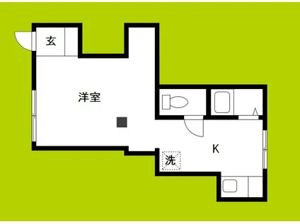 K2マンション(ワンルーム/1階)の間取り写真