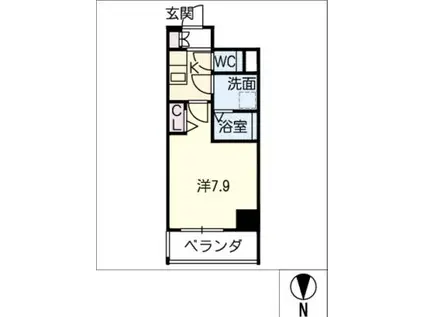 SHOKEN RESIDENCE名古屋(1K/6階)の間取り写真