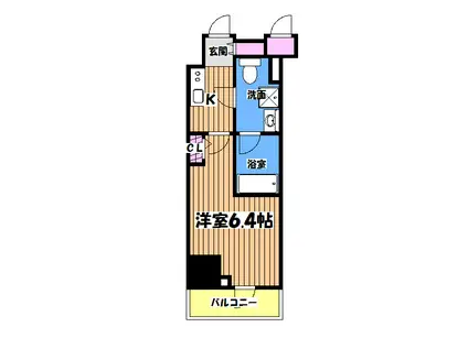 メインステージ八王子TOKYOウエスト(1K/8階)の間取り写真