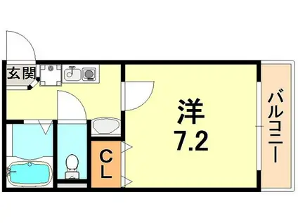 モカ・メゾン六甲(1K/1階)の間取り写真