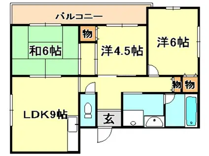 プラシド須磨(3LDK/2階)の間取り写真