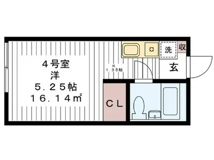 J-MISSIONS千城台D(ワンルーム/1階)の間取り写真
