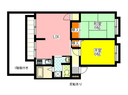 アルコンセル(2LDK/1階)の間取り写真