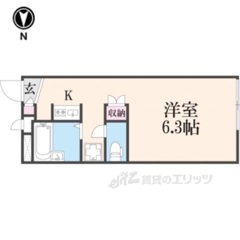 レオパレスプリート(1K/2階)の間取り写真