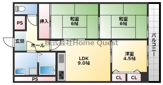 シャルマンシェソワ(3DK/3階)の間取り写真