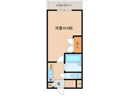 アクアステージ大在(2K/4階)の間取り写真