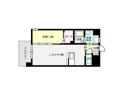 LIFEFIELD春日公園前(1LDK/5階)の間取り写真