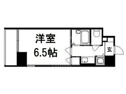 リーガル京都河原町III(1K/4階)の間取り写真