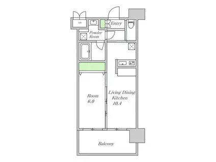 ディームス福島(1LDK/7階)の間取り写真