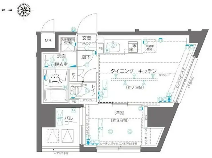 ZOOM高田馬場 8階階 間取り