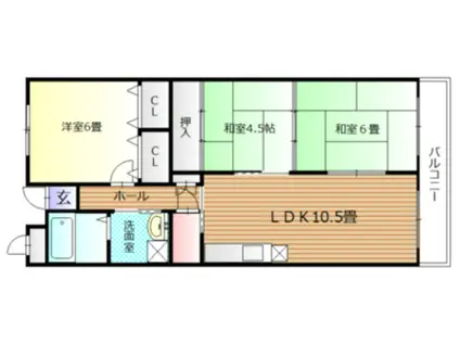 ボスクリオ(3LDK/1階)の間取り写真