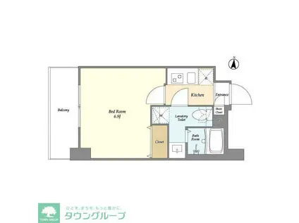 アルファコート蕨7(1K/4階)の間取り写真