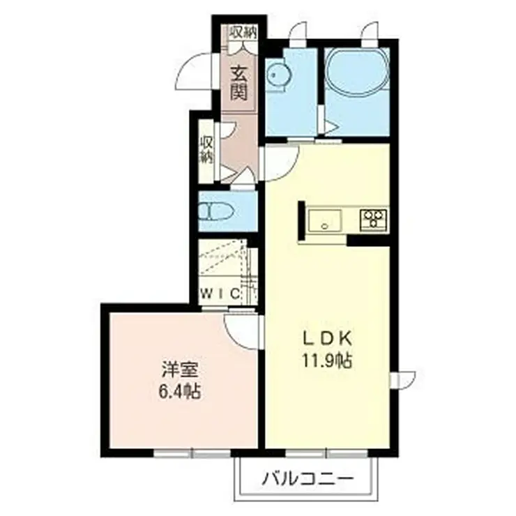 シェリールB 1階階 間取り