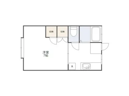 コーポ井上(1K/2階)の間取り写真