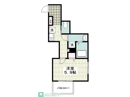 MELDIA PETIA渋谷(1K/1階)の間取り写真