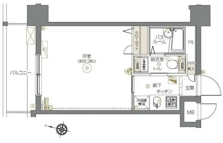 エルミタージュ横濱阪東橋 2階階 間取り
