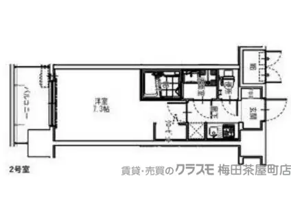 S-RESIDENCE大阪同心(1K/15階)の間取り写真
