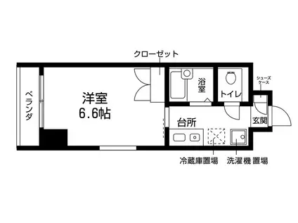 グランディール北白川(1K/5階)の間取り写真