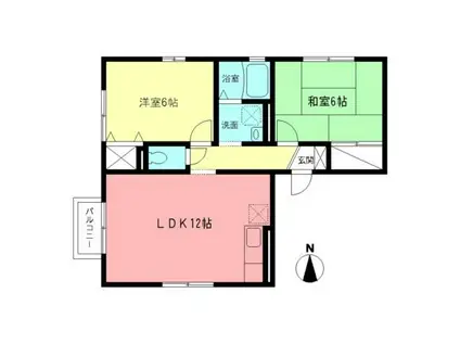 コーポ宮ノ前(2LDK/2階)の間取り写真