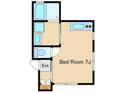 プレミアムソレイユ藤江駅前(ワンルーム/1階)の間取り写真