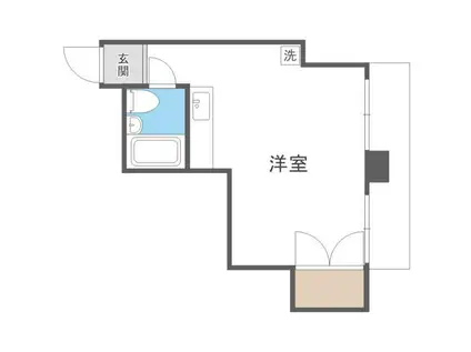 コーポ幌北(ワンルーム/2階)の間取り写真