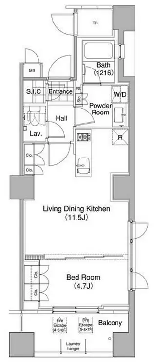 コンフォリア東池袋WEST 2階階 間取り