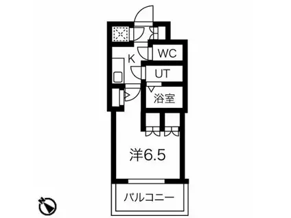 アルティザ淡路駅東(1K/6階)の間取り写真