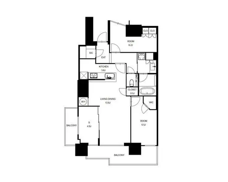 プラウドタワー東雲キャナルコート 28階階 間取り