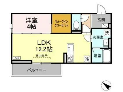 CLASSEUM盛岡駅前 I(1LDK/3階)の間取り写真