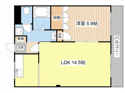 GREENVILLAGE(1LDK/2階)の間取り写真
