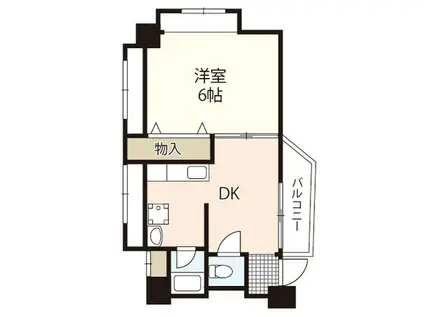 イシイハウス2(1DK/3階)の間取り写真