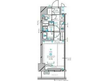 ディアレイシャス東別院III(1K/2階)の間取り写真